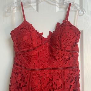 Honey Red Lace Dress
